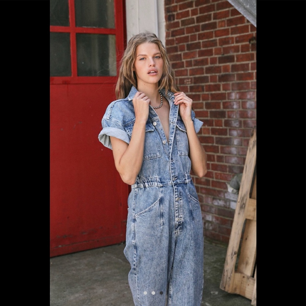 Free People Denim Marci Coveralls
